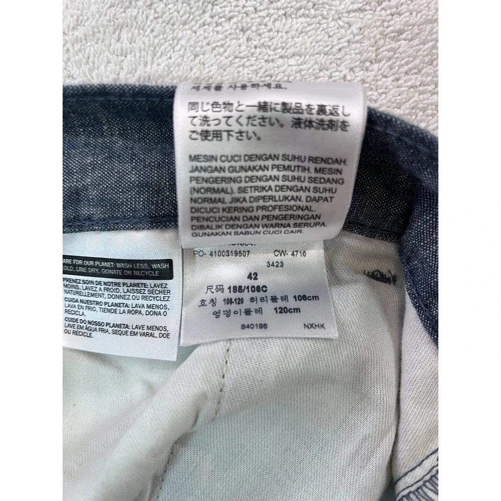 NWT Levis Shorts Mens 42 Blue Straight Fit Chino‎ Flat Front 10